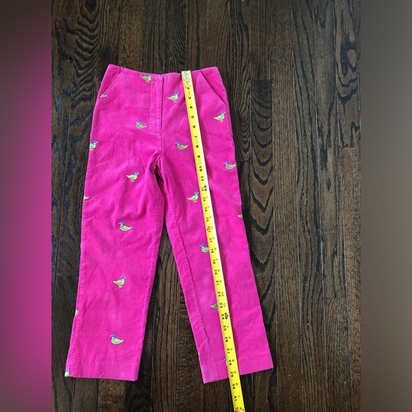Lilly Pulitzer Girls 8 Pink Corduroy Duck Embroidered Pants w/Pockets - GUC! - Picture 11 of 12